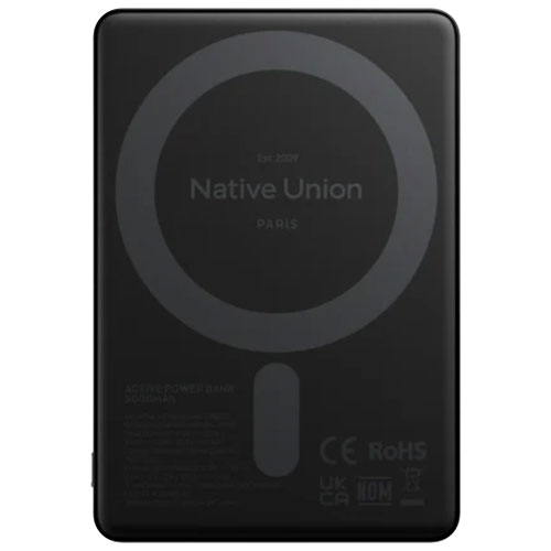 Native Union Active 5000 mAh Magnetic Power Bank - Black