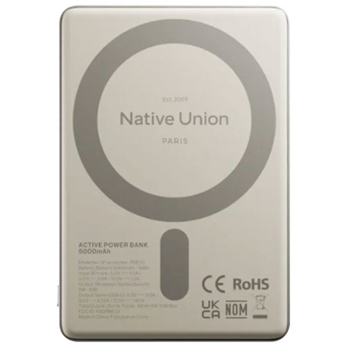 Native Union Active 5000 mAh Magnetic Power Bank - Sandstone