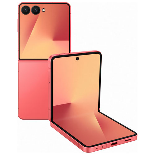 Freedom Mobile Samsung Galaxy Z Flip7 5G 256GB - Coral Red - Monthly Tab Payment