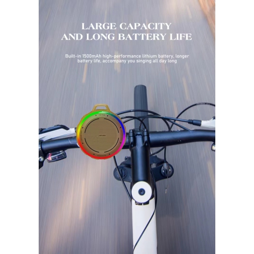 LENYES S223 Portable RGB Bluetooth Speaker | BT 5.3 Low-Latency • IPX6 Dust & Water Resistant • 5 W RMS Full-Range Driver • 1500 mAh = 20 h Playtime