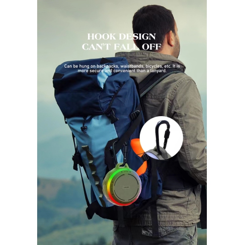 LENYES S223 Portable RGB Bluetooth Speaker | BT 5.3 Low-Latency • IPX6 Dust & Water Resistant • 5 W RMS Full-Range Driver • 1500 mAh = 20 h Playtime