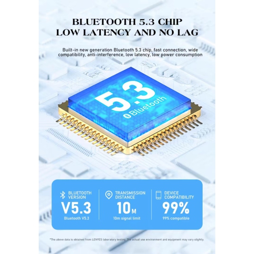 LENYES S223 Portable RGB Bluetooth Speaker | BT 5.3 Low-Latency • IPX6 Dust & Water Resistant • 5 W RMS Full-Range Driver • 1500 mAh = 20 h Playtime