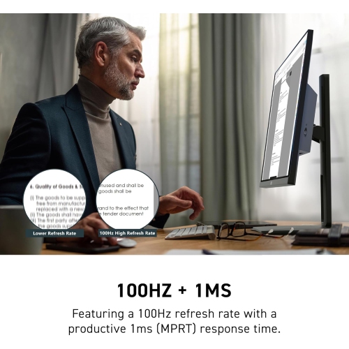 MSI 23.8" 1920 x 1080 144Hz 1ms (MPRT) / 4ms (GTG) IPS Monitor Tilt Swivel Height and Pivot adjustable, Speaker (PRO MP245PG E14)