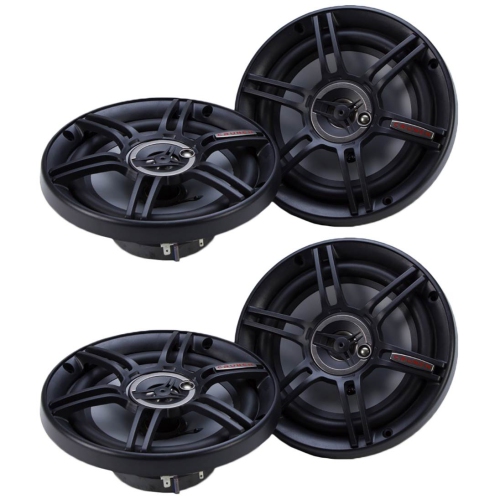 Crunch – Haut-parleurs CS pour l'auto CS-653 300 Watts à 3 voies de 6,5&nbsp;po, 4 ohms, noir