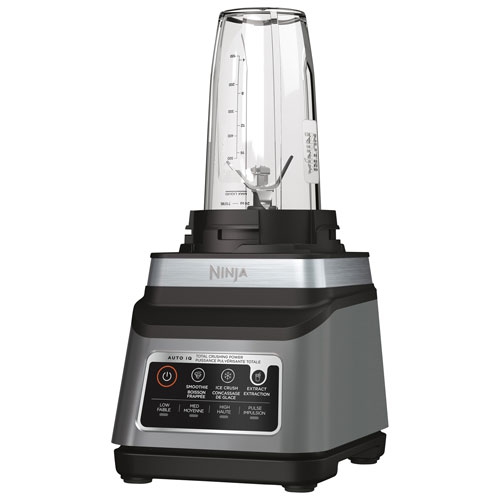Refurbished Ninja Professional Plus Blender DUO Auto-IQ 1400W Countertop Blender w/ Nutri Ninja Cups -Black/Stainless Steel BN751C