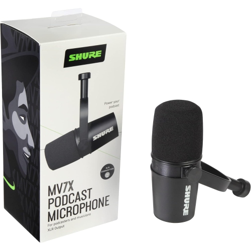 Shure MV7X Microphone - XLR Only Pro Quality Dynamic Mic for Podcasting & Vocal Recording.