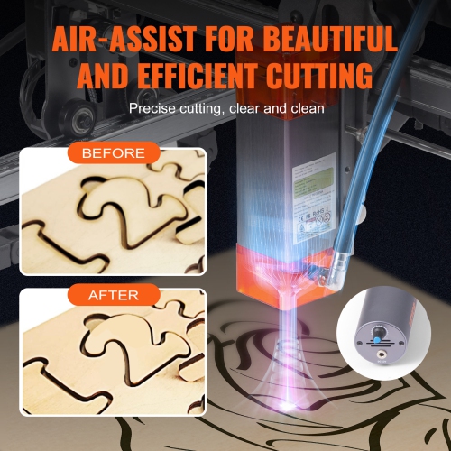 Graveur laser VEVOR 10&nbsp;W, graveur laser de sortie, grande surface de travail de 15,7" x 15,7", vitesse de mouvement 10000&nbsp;mm/min, tache