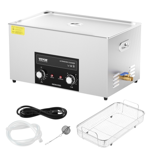 VEVOR 22L Ultrasonic Cleaner with Heater Timer & Basket, Professional Digital Sonic Cavitation Machine, 480W Cleaning Machine for Lab Tools, Metal