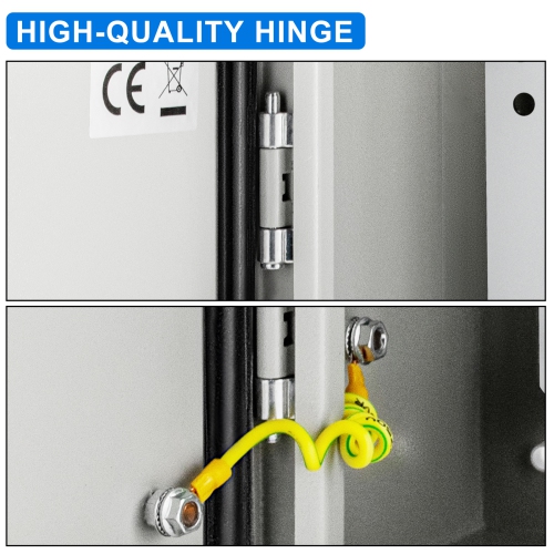 VEVOR 24 x 16 x 12'' Steel Electrical Box, Carbon Steel Hinged Junction Box, IP65 Weatherproof Metal Box Wall-Mounted Electronic Equipment Enclosure