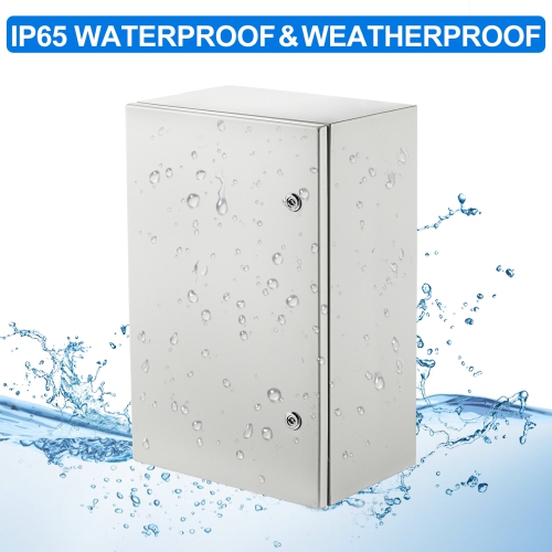 VEVOR 24 x 16 x 12'' Steel Electrical Box, Carbon Steel Hinged Junction Box, IP65 Weatherproof Metal Box Wall-Mounted Electronic Equipment Enclosure