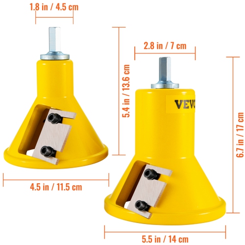 VEVOR 1"/25.4mm Tenon Cutter, 2"/50.8mm Diameter, with Dual Straight Blades & Button Screws Home Master Kit, Premium Aluminum & Steel Log Furniture