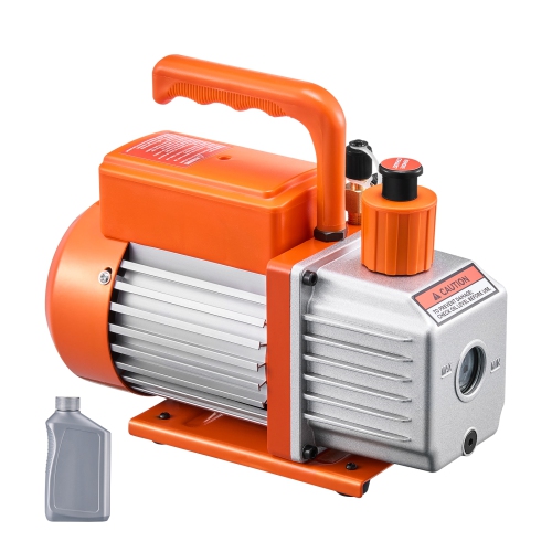 VEVOR 3.5 CFM Vacuum Pump, HVAC Single Stage Rotary Vane Vacuum Pump, for R134a R22 R410a Systems, Auto AC Vacuum Pump Kit with Oil Bottle, for