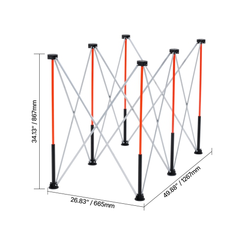 VEVOR 4.16 x 2.18 ft Portable Folding Workstand, Collapsible Workbench, 2500 lbs Weight Capacity, No Assembly Foldable Work Stand with Storage Bag,