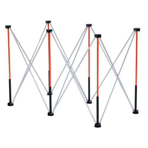 VEVOR 4.16 x 2.18 ft Portable Folding Workstand, Collapsible Workbench, 2500 lbs Weight Capacity, No Assembly Foldable Work Stand with Storage Bag,