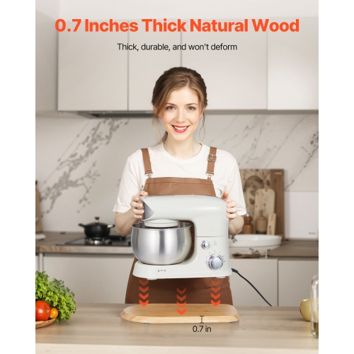 VEVOR Mixer Slider, Oval 14.5 x 9.4-inch, Appliance Slider Compatible with Tilt Head 4.5-5 Qt Stand Mixer, PTFE Feet, Kitchen Countertop Storage