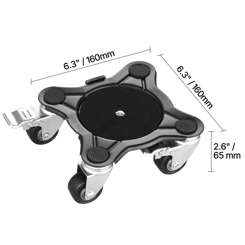 VEVOR Furniture Dolly, Maximum Load 1200 lbs, Heavy Duty Furniture Movers with 5 360° Rotation Wheels, Carbon Steel Panel, Furniture Lift Slider Tool