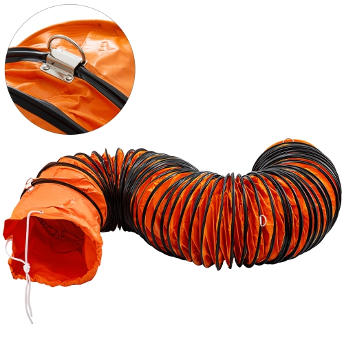 VEVOR 25ft Ducting Hose, PVC Flexible HVAC Duct Hosing for 10 Inch Utility Blower Exhaust Fan