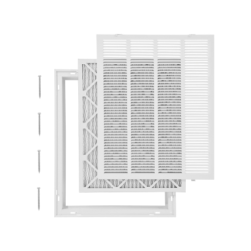 VEVOR  Fits W20 X H25In Return Air Filter Grille, Filter Included, Return Air Vent Cover for Wall, Powder-Coated Steel Return Air Grill Detachable