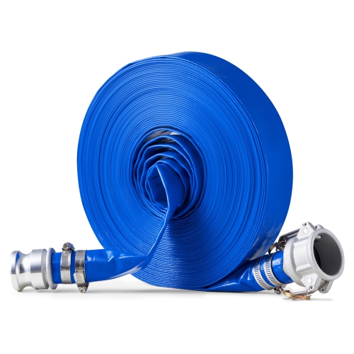 VEVOR  1.5 In X 100 Ft Backwash Hose High Quality Pvc Hose, w Clamps, Camlock, Aluminum Fittings, Fit Various Pumps, for Sewage Treatment And More