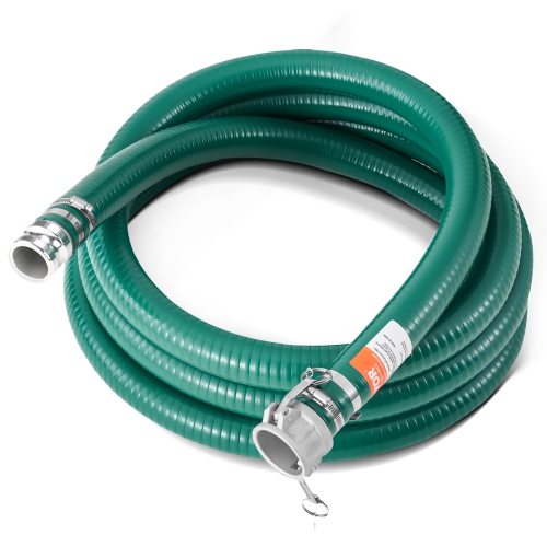 VEVOR  2 In X 20 Ft Suction Hose High Quality Hose, \w Camlock Connectors, And Aluminum Fittings, Fit Various Pumps, for Sewage Treatment And More