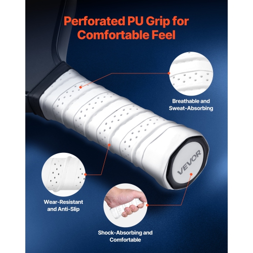 VEVOR T700 Pickleball Paddle, Carbon Fiber Surface & Honeycomb Core, Professional Pickleball Paddle with Increased Power & Control & Spin, Pro Pickle