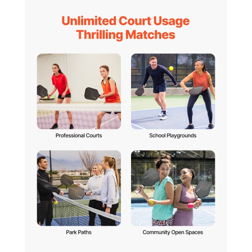 VEVOR T700 Pickleball Paddle, Carbon Fiber Surface & Honeycomb Core, Professional Pickleball Paddle with Increased Power & Control & Spin, Pro Pickle