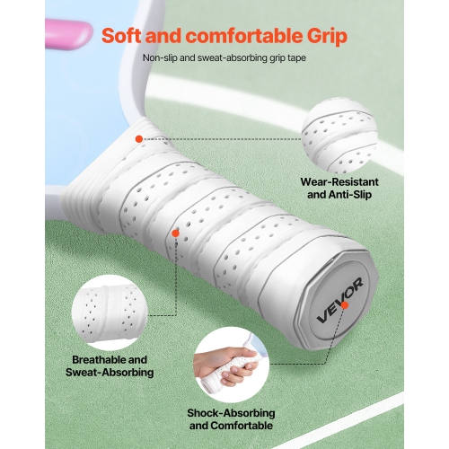 VEVOR Kids Pickleball Paddle, Lightweight Youth Pickleball Paddle with Small Grip and Cute Pattern, Fiberglass Pickle Ball Racket & Honeycomb Core,