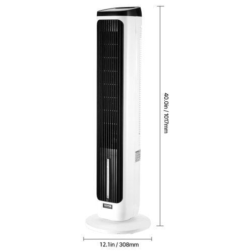 VEVOR 23.3ft/s Tower Fan,Velocity Quiet Floor Fan, 70° Oscillating Fans for Indoors with 9 Speeds, 4 Modes,24H Timer,Portable Standing Bladeless Fan