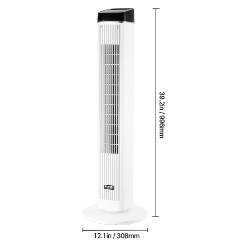 VEVOR 22 ft/s Tower Fan, Velocity Quiet Floor Fan,70° Oscillating Fans for Indoors with 3 Speeds, 4 Modes,12H Timer, Portable Standing Bladeless Fan