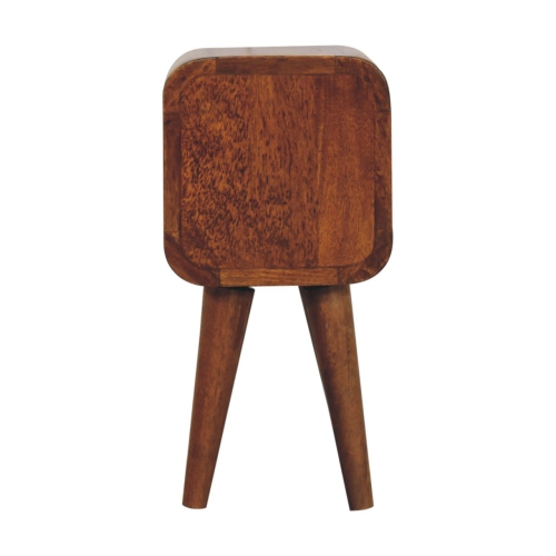Artisan Furniture Solid Wood Extra Mini Curved Chestnut Bedside