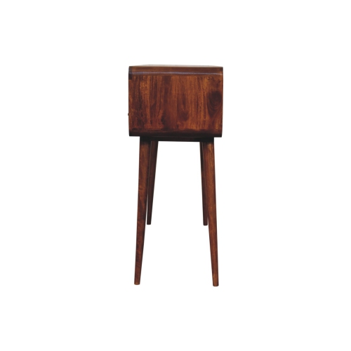 Artisan Furniture – Console en bois massif à triple courbure marron