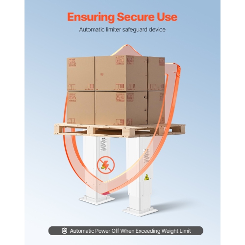 VEVOR 260 lbs Electric Lifting Column System, Lift Table, 14.2-31.1 in Height Range, Three-stage Adjustable Desk Column, Telescopic Table Leg, Comes