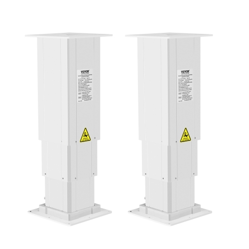 VEVOR 260 lbs Electric Lifting Column System, Lift Table, 14.2-31.1 in Height Range, Three-stage Adjustable Desk Column, Telescopic Table Leg, Comes