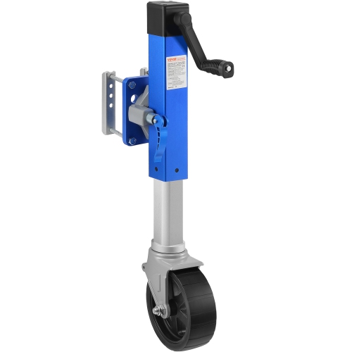 VEVOR 1600 lbs Trailer Jack with Wheel,Heavy Duty Swivel Boat Trailer Jack PP Single Wheel, 10" Lift, Bolt-on Trailer Tongue Jack with Ergonomic