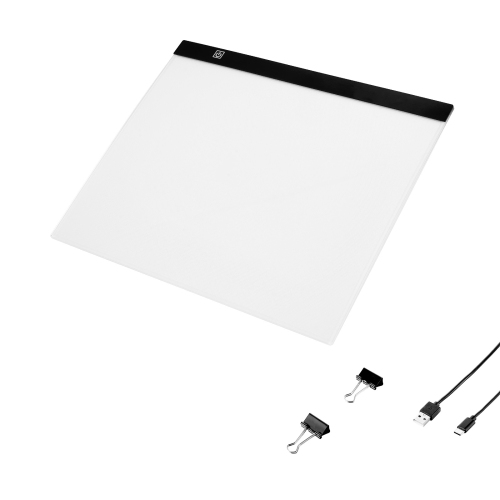 Tableau lumineux VEVOR, caisson lumineux portatif ultra-mince B4 LED, table lumineuse alimentée par USB pour traçage d'art, caisson lumineux pour