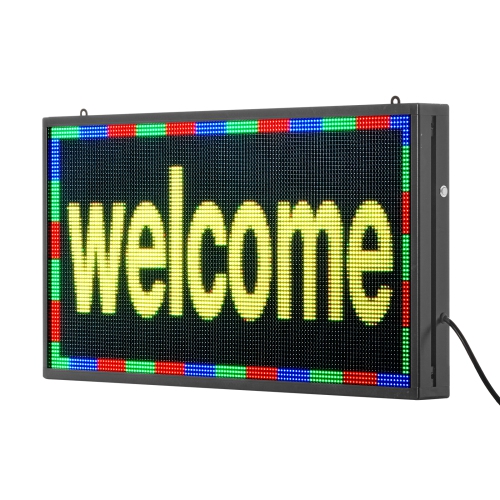 VEVOR 27x14 in Programmable LED Sign, P5 Full Color Flexible Digital Scrolling Panel, DIY Custom Text Pattern GIF Display, Bluetooth APP Control
