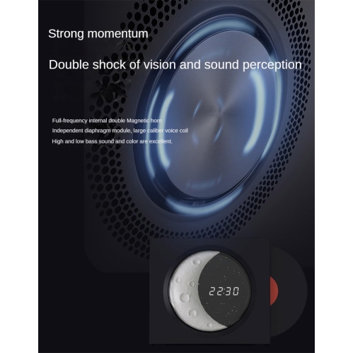 Retro Vinyl Record Bluetooth Speaker with Clock - Retro Design, Bluetooth 5.3, Long Battery Life, Stereo Bass, 3 Playback Modes - Perfect Home Decor