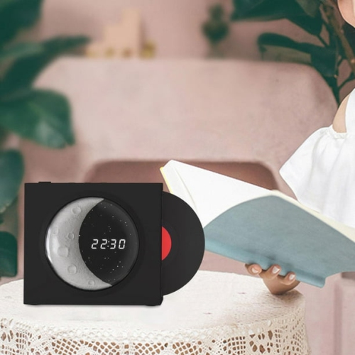 Retro Vinyl Record Bluetooth Speaker with Clock - Retro Design, Bluetooth 5.3, Long Battery Life, Stereo Bass, 3 Playback Modes - Perfect Home Decor