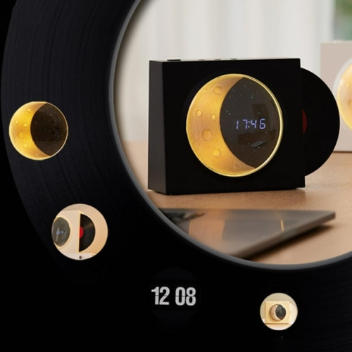 Retro Vinyl Record Bluetooth Speaker with Clock - Retro Design, Bluetooth 5.3, Long Battery Life, Stereo Bass, 3 Playback Modes - Perfect Home Decor