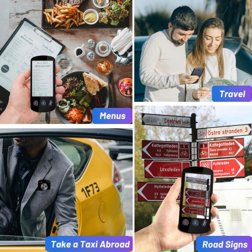 Appareil de traduction en ligne en 138 langues et 18 langues hors ligne, traducteur vocal IA, traducteur bidirectionnel portatif pour étude