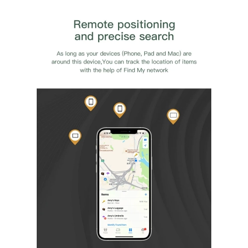 Localisateur de dents GPS intelligent d'Apple, porte-monnaie de suivi de bagage pour animal de compagnie, 3ᵉ génération anti-perte pour enfant en