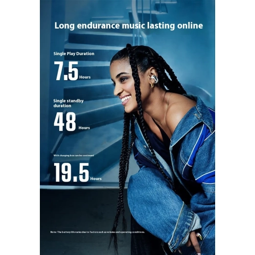 Bluetooth headset, air conduction non-in-ear Ultra open sports headset, suitable for Apple Hyperspatial Audio - Black v12 [Spatial Audio + Open]