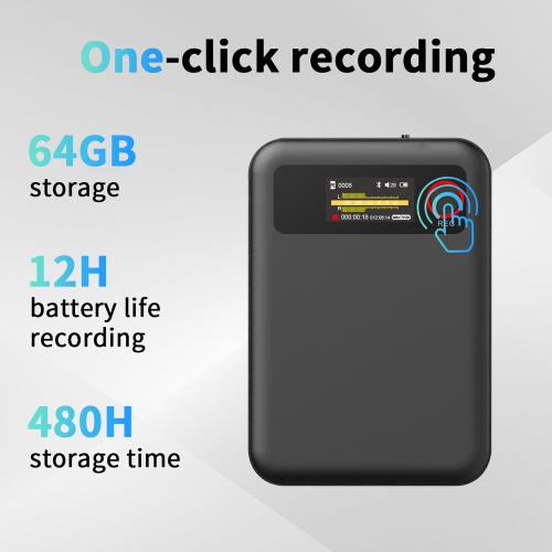 AI magnetic recorder ChatGPT intelligent transcription translation summary recorder APP control, suitable for calls, lectures, meetings-64GB