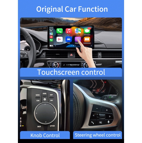 Boîte CarPlay sans fil Apple Android Smart Car Interconnection box adaptateur voiture, adapté aux voitures avec fil CarPlay/Android auto - 2 IN