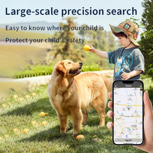 Smart Bluetooth anti-lost global locator, suitable for Apple FindMy Android GPS tracker, mobile phone luggage pet child tracker - black gold