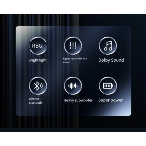 High-quality wireless glare night light small steel cannon mini high volume Bluetooth portable speaker super bass sound - shining night black [Dolby