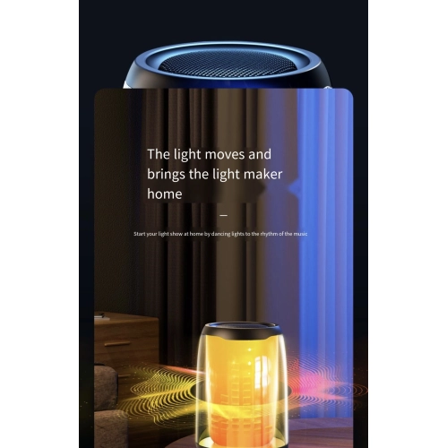 High-quality wireless glare night light small steel cannon mini high volume Bluetooth portable speaker super bass sound - shining night black [Dolby