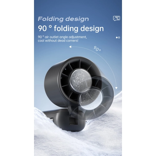 Semiconductor refrigeration handheld fan, turbo high-speed violent fan folding ice compress charging small wind, outdoor travel office portable
