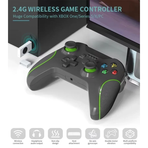 XBOX ONE controller, xbox one wireless controller, 2.4g with headphone jack Xbox one game controller - white