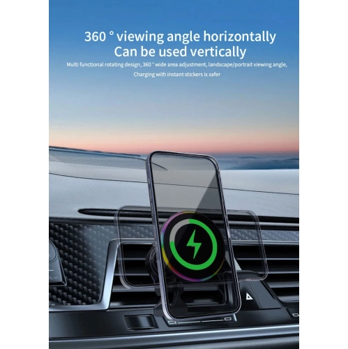 New car wireless charger navigation bracket, suitable for Apple mobile phone magsafe magnetic wireless charging, USB power supply for sustainable